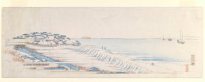 Snow Dawn at Susaki, fra Letter-Sheet-settet, ca. 1839-40 (farget treblokktrykk) av Utagawa Hiroshige