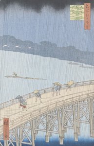 Sudden Shower on Ohashi Bridge at Ataka, fra serien 