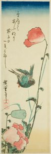 Svelge og valmuer av Utagawa Hiroshige
