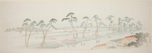 Takada Riding Grounds (Takada baba), fra serien "Thirteen Views of the Environs of Edo" av Utagawa Hiroshige