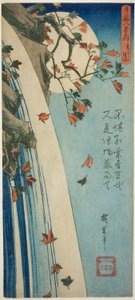 Månen sett gjennom blader (Hagoshi no Tsuki), fra serien "Twenty-eight Views of the Moon (Tsuki nijuhakkei no uchi)" av Utagawa Hiroshige