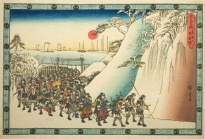 The Night Attack, del 6: Offering Incense (Youchi roku, shoko ba), fra serien "The Revenge of the Loyal Retainers (Chushingura)" av Utagawa Hiroshige
