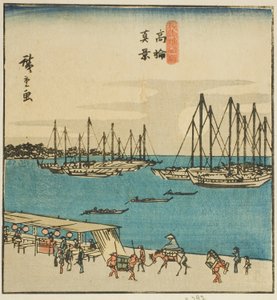 True View of Takanawa (Takanawa shinkei), del av et ark fra serien "Famous Places in the Eastern Capital (Toto meisho)" av Utagawa Hiroshige