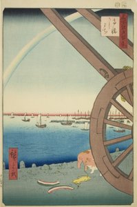 Ushimachi på Takanawa (venter på storfe i Takanawa), fra te serie