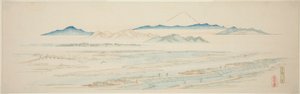 Village of Tamagawa (Tamagawa no sato), fra en serie uten navn med kjente utsikter over Edo-forstedene av Utagawa Hiroshige