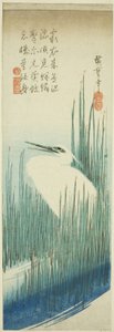 Hvit hegre og børster av Utagawa Hiroshige