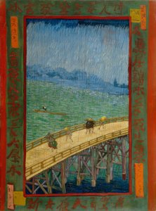 van Gogh til Hiroshige, bro i regnet av Utagawa Hiroshige