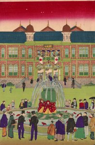 Andre nasjonale industriutstilling i Ueno Park av Utagawa Hiroshige III