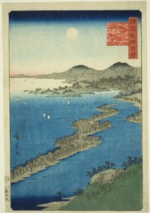 Amanohashidate i Tango-provinsen (Tango Amanohashidate), fra serien "One Hundred Famous Views in the Various Provinces (Shokoku meisho hyakkei)"