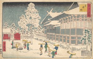 Kjente steder i Edo: Shiba Shinmei, 1800-tallet. av Utagawa Hiroshige II