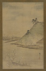 Vårlandskap, midten av 1800-tallet. av Utagawa Hiroshige II