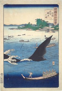 Hvalfangst ved Goto i Hizen-provinsen (fra serien One Hundred Famous Views of the Provinces)