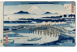 Nihonbashi fra serien Famous Place of the Eastern Capital av Utagawa II Hiroshige