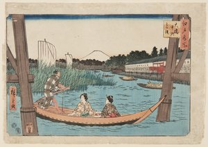 ?? Bro, nummer, trekantet (dette er DBock p Hayashi t) av Utagawa II Hiroshige