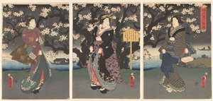 Kveldstur langs elva av Utagawa Kunisada (I)
