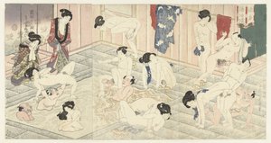 Badehus i Hakone av Utagawa Kunisada (I)