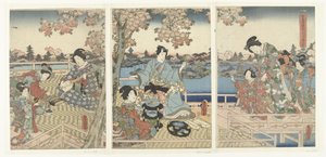 En vårbankett for den østlige Genji Azuma Genji hana no yuen (tittel på objekt) av Utagawa Kunisada (I)
