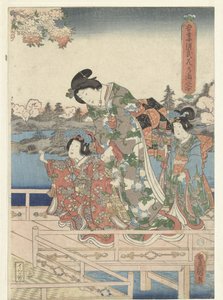 En vårbankett for den østlige Genji Azuma Genji hana no yuen (tittel på objekt) av Utagawa Kunisada (I)