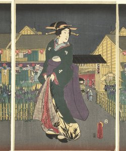 Iris i full blomst av Utagawa Kunisada (I)