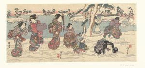 Kast snøballer av Utagawa Kunisada (I)