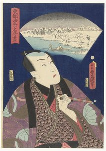 Sumida-elven om vinteren Utvalg av kjente steder i Edo i løpet av de fire årstidene. (serietittel) Toto shiki meisho tsukushi (serietittel på objekt) av Utagawa Kunisada (I)