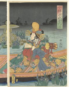 Fiendtlige bølger nærmer seg moderne prins Genji Imayo Genji yoseru adanami (tittel på objekt) av Utagawa Kunisada (I)