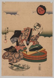Forbereder Bonita av Utagawa Kunisada