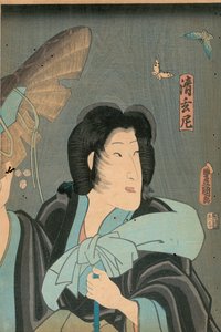 Poet og sommerfugl, utgitt av Otaya Takichi av Utagawa Kunisada