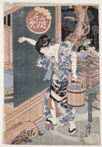 Hagebadekaret av Utagawa Kunisada
