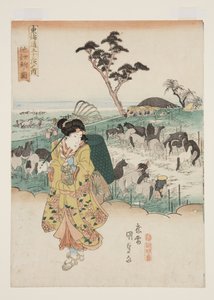 Utsikt over Chiry? (Chiry? no zu) (treblokktrykk i farger) av Utagawa Kunisada