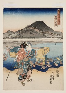 Utsikt over Fuch? (Fuch? no zu) (treblokktrykk i farger) av Utagawa Kunisada