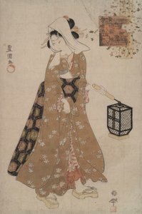 Besøker Komachi fra Modern young Komachi av Utagawa Kunisada