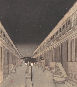 Main Street of the Yoshiwara on a Starlight Night, 1852-64., 1852-64. av Utagawa Kunisada II