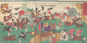 F ren ch picture questrian shi r ku s sound tee g row ds of f Asakusa Kanon hand MP e I Asakusa Kanon precincts. . . , 1871.