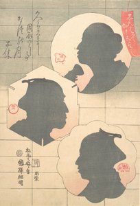 Silhouette Bilde av Kabuki-skuespiller, 1800-tallet. av Utagawa Kuniteru