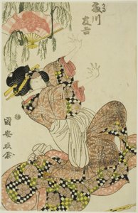 Tea C and r Fujikawa Tomokichi Ii As Okaru, regjeringens kone av Utagawa Kuniyasu