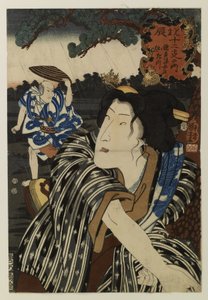 Bando Shuka I som hustruen Otatsu av Utagawa Kuniyoshi