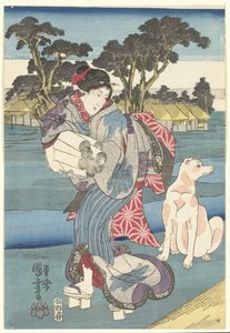 Toi Tama-elven i Settsu-provinsen av Utagawa Kuniyoshi