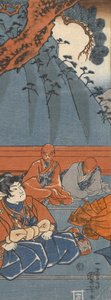 Hakoōmaru trifft Kudō Suketsune av Utagawa Kuniyoshi
