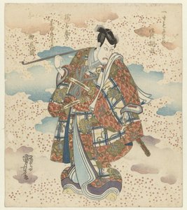 Mann med lang pipe av Utagawa Kuniyoshi
