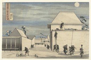 Night Attack i elleve akt av Chushingura Play Chushingura juichidanme youchi no zu (tittel på objekt) av Utagawa Kuniyoshi