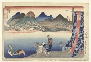 Narumi til Chiriyu Flere kjente steder langs Tokaido på en gang (serietittel) Tokaido gojusan eki goshuku meisho (serietittel på objekt) av Utagawa Kuniyoshi
