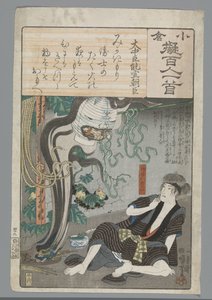 Ogura Imitation of the One Hundred Poems (serietittel) av Utagawa Kuniyoshi