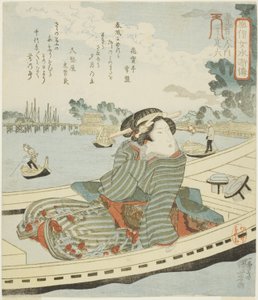 Oteiroku, fra serien "Fashionable Women as the One Hundred and Eight Heroes of the Water Margin (Fuzoku onna Suikoden, ippyakuhachinin no uchi)" av Utagawa Kuniyoshi