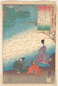 Dikter med to pasjer ved Tatsutas bredder av Utagawa Kuniyoshi