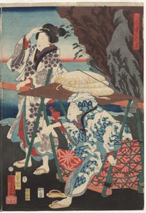 Soloppgang ved Futami Bay av Utagawa Kuniyoshi