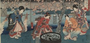 Vaktild, ild fra miljøets fem elementer av Utagawa Kuniyoshi