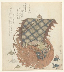Langoustine som takarabune. av Utagawa Toyohiro