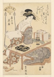 Kurtisane Ogiya fra Hanaogi-huset Ogiya uchi hanaogi (tittel på objekt) Skjønnheter som de syv Komachi (serietittel) Bijin nana Komachi (serietittel på objekt)
