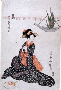Blomster av de fire årstidene kule som jenter av Utagawa Toyokuni